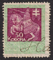 Pferd Horse Cheval - King Emperor Franz Joseph I - 1914 - Hungary  - Revenue TAX Stempelmarke Fiscal Stamp - 50 Korona - Revenue Stamps