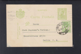 Rumänien Romania GSK Mit ZuF 1909 Bucuresti Nach Berlin - Briefe U. Dokumente