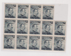 ITALY GREECE CALIMNO  20/15 C Bloc Of 14 MNH - Egeo (Calino)