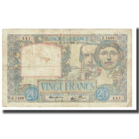 France, 20 Francs, Science Et Travail, 1940, P. Rousseau And R. Favre-Gilly - 20 F 1939-1942 ''Science Et Travail''