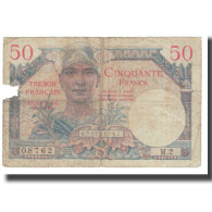 France, 50 Francs, 1947 French Treasury, 1947, 1947, B+, Fayette:VF31.1, KM:M8 - 1947 Staatskasse Frankreich