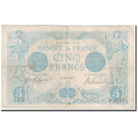 France, 5 Francs, Bleu, 1916, 1916-01-14, TB, Fayette:2.35, KM:70 - 5 F 1912-1917 ''Bleu''