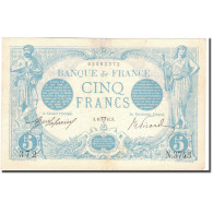 France, 5 Francs, Bleu, 1914, 1914-04-01, TB+, Fayette:02.22, KM:70 - 5 F 1912-1917 ''Bleu''
