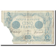 France, 5 Francs, Bleu, 1914, 14-04-10, AB, Fayette:2.21, KM:70 - 5 F 1912-1917 ''Bleu''
