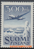 Finland 1950 - Mi:384, Yv:PA 3, Airmail Stamps - XX - Long-term Series Plane - Unused Stamps