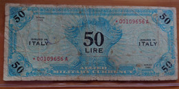 50 AM Lire OCCUPAZIONE AMERICANA IN ITALIA Asterisco Serie Sostitutiva - 2. WK - Alliierte Besatzung