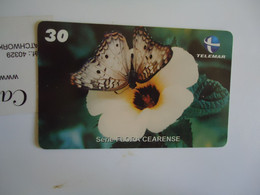 BRAZIL USED CARDS BUTTERFLIES - Papillons