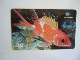 BRAZIL USED CARDS FISH FISHES MARINE LIFE - Poissons