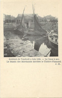 REF4492/ CP-PK Bruxelles Accident Du 4/6/1909 Bassin Des Marchands Derrière Le Théâtre Flamand MINT - Hafenwesen