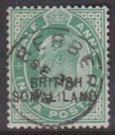 1903. BRITISH SOMALILAND. Edward VII. HALF ANNA Luxus Cancel BERBERI SE 30 03.  (Michel 14) - JF422111 - Somaliland (Protectorate ...-1959)