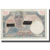 France, 50 Francs, 1947, 1947, FAUSSE SURCHARGE, TB, Fayette:VF 31.1, KM:M8 - 1947 Trésor Français