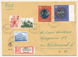 NORVEGE - 2 Env. Affranchies EUROPA 1981 + Affr Compl - Recommandé Et Exprès + 1 FDC Idem - Storia Postale