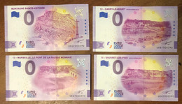 2021 LOT 4 BILLETS 0 EURO SOUVENIR CARRY + SAUSSET + STE-VICTOIRE + MARSEILLE NORMAL PAPER MONEY 0 EURO SCHEIN BANKNOTE - Privéproeven