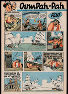 Bandeau Titre De Oumpah-Pah "Et Les Pirates" De 1958 Et Inédit Dans Les Bandes Dessinées En Album. - Oumpah-pah