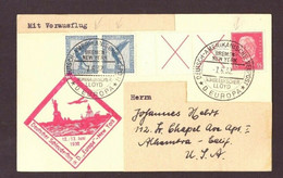 Dt. Reich Deutsch Amerikanische Seepost Schleuderflug Bremen - New York 1932 - Sonstige & Ohne Zuordnung