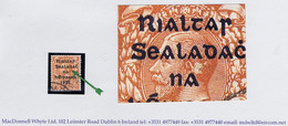 Ireland 1922 Harrison Rialtas Coils 2d Orange Die 2, Var "Bald Patch Behind Ear", Fine Used, Dublin Cds - Usados