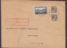 Luxembourg LUXEMBOURG-VILLE 1934 Cover Lettre DEUTSCHE BANK, BERLIN Germany Clerf Clervaux & Charlotte Stamps (2 Scans) - Storia Postale