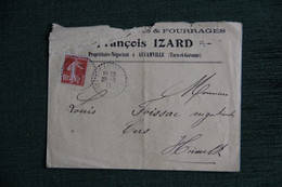Enveloppe Publicitaire, AUCAMVILLE, François IZARD, Fourrages - 1900 – 1949