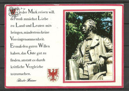 DEUTSCHLAND Ansichtskarte NEURUPPIN Theodor Fontane Gesendet 1993 Mit Briefmarke - Neuruppin