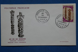 W3 POLYNESIE  BELLE LETTRE  1967 PREMIER JOUR  MARQUISES   + AFF. PLAISANT - Lettres & Documents