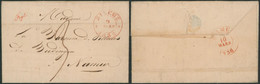 LAC Datée De Fayt (1836) + Manusc. Rouge FAYT & Cachet Dateur à Perles (Type 13) "Binche" > Baronne De Pitteurs De Budin - 1830-1849 (Belgio Indipendente)