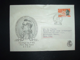 LETTRE Pour HONG KONG TP NOBREGA 30 A OBL.4 AGOSTO 1954 MACAU FDC - Briefe U. Dokumente