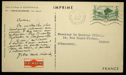 Nouvelles Hébrides - Carte Imprimée Plasmarine De Port Vila - 1954 - Lettres & Documents