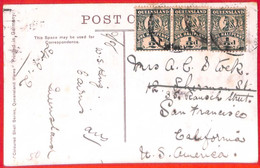 Aa3704 - AUSTRALIA Queensland - Postal History - POSTCARD To USA Train Station 1912 - Covers & Documents