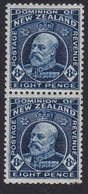 NEW ZEALAND KEVII 8d VLHM 2 PERF PAIR - Neufs