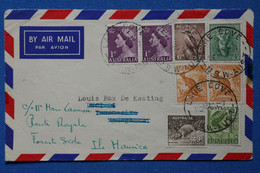 W5 AUSTRALIA  BELLE LETTRE  1938  LANE COVE POUR MADAGASCAR REDISTRIBUEE+PAIRE+  AFFRANCHISSEMENT INTERESSANT - Cartas & Documentos