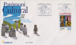 2007 , ANDORRA  - CORREO ESPAÑOL , ED. 347 , PATRIMONIO CULTURAL , ARTE , ESCULTURA - Other & Unclassified