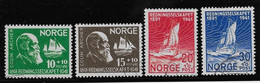 Norvège N°208/211 - Oblitérés - TB - Usados