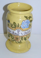 ANCIEN POT A PHARMACIE ALBARELLO XVIIIe-XIXe FAIENCE MOUSTIERS OU MONTPELLIER Collection Vitrine Déco - Moustiers (FRA)