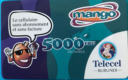 BURUNDI  -  Recharge  - Telecel - Mango - 5000 Fbu - Burundi