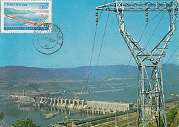 96960- IRON GATES WATER PLANT, ENERGY, SCIENCE, MAXIMUM CARD, 1978, ROMANIA - Water