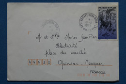 W7 POLYNESIE FRANCAISE BELLE LETTRE 1987 BORA BORA  POUR QUINIAC    + AFFRANCH. PLAISANT - Covers & Documents