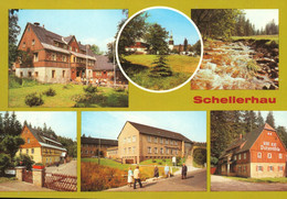 DDR Mehrbild Foto AK Schellerhau U.a. Mit Putzmühle, FDGB Casino, Ferienheim - Schellerhau