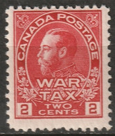 Canada 1915 Sc MR2a  War Tax MLH* Rose Carmine - Impôts De Guerre