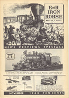 Catalogue E And H IRON HORSE 1962 November Digest SEKINO Master Models - Anglais