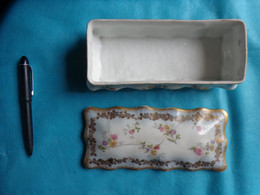 Coffret Ou Boite  Porcelaine Pour Piece Ou A Restaurer -londe A Limoges -bar- - Sonstige & Ohne Zuordnung