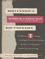Standard Dictionary Of The English Language (international Edition) With Britannica World Language Dictionary Volume Two - Dictionnaires, Thésaurus