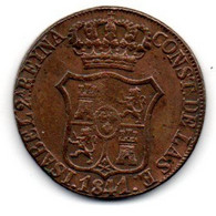 Espagne -  6 Quartos 1841 Catalogne TTB - Monnaies Provinciales