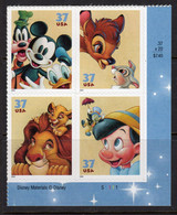 USA 2004 Disney Cartoons Block Of 4, MNH, SG 4370/3 (USD) - Ungebraucht