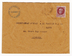 Lettre Pétain Hôpital Psychiatrique Vauclaire Montpon-Ménestérol Dordogne Secrétariat D'État à La Famille Santé Limoges - 1941-42 Pétain