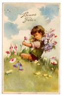 Illustrateur  ??? --1953--.Bonne Fête----.enfant  Et Fleurs..........cachet  VIRE -14 ........à Saisir - Hedendaags (vanaf 1950)