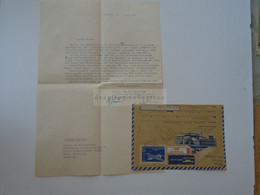 D181405 Romania  Expres Registered  Airmail  Postal Stationery Cover Cut  Bucuresti 1957  Tarom Baneasa Sent To Vienna - Covers & Documents