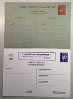 France 1941 Pétain 2 Bon Entiers Postaux Yv 512-cp4 + 515 Cp Salon Du Prisonnier(entier Postal Guerre 1939-1945 WW2 War - Pseudo-officiële  Postwaardestukken