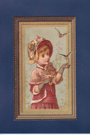 Chromo Ancien Liho Petite Fille Charmeuse D'oiseaux - Autres & Non Classés