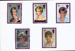 LOT DE 5 TIMBRES LADY DIANA - Collections