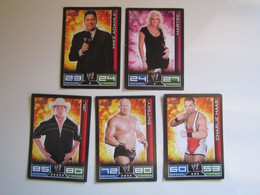 Lot 5 Cartes De Catch TOPPS SLAM ATTAX Trading Card Game - Trading Cards